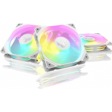 Set 3 Ventilatoare TUF Gaming TR120 ARGB Reverse 120MM 2000RPM Alb Set 3 Ventilatoare TUF Gaming TR120 ARGB Reverse 120MM 2000RPM Alb