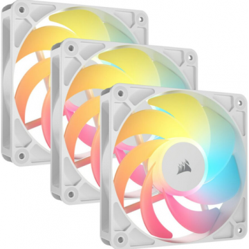 Set ventilatoare Corsair RS120 Reverse, ARGB, 3x 120mm (Alb) Set ventilatoare Corsair RS120 Reverse, ARGB, 3x 120mm (Alb)