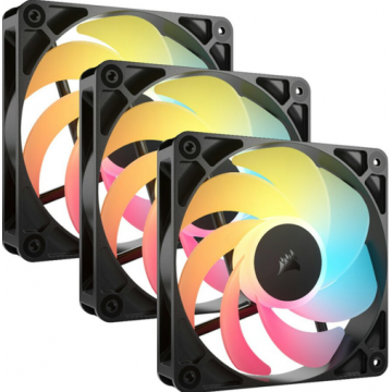Set ventilatoare Corsair RS120 Reverse, ARGB, 3x 120mm (Negru) Set ventilatoare Corsair RS120 Reverse, ARGB, 3x 120mm (Negru)